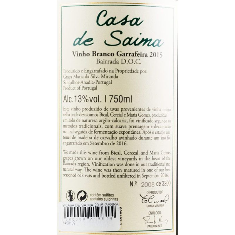 Casa de Saima Garrafeira Branco - Image 2
